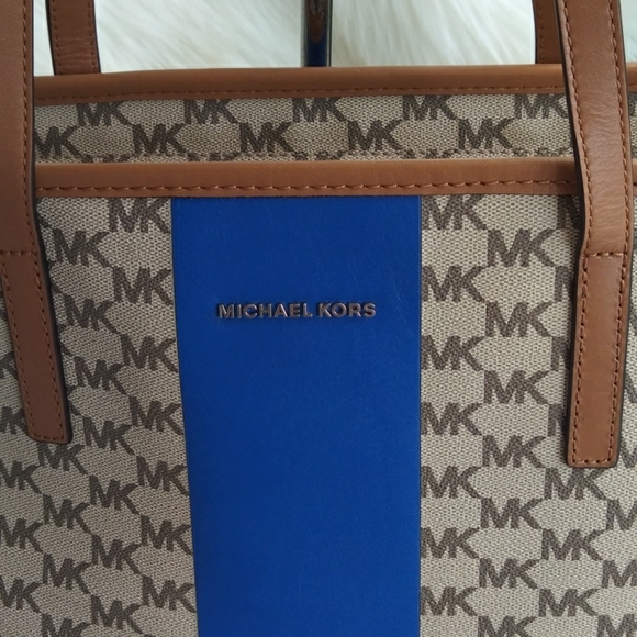 🆕 NWOT Michael Kors Emry Center Stripe Tote - Picture 4 of 8